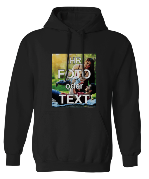 Hoodies selbst gestalten mit eigenem Foto Logo oder Text weiches Mischgewebe vollfarbig bedruckt PIXI 252298 18066