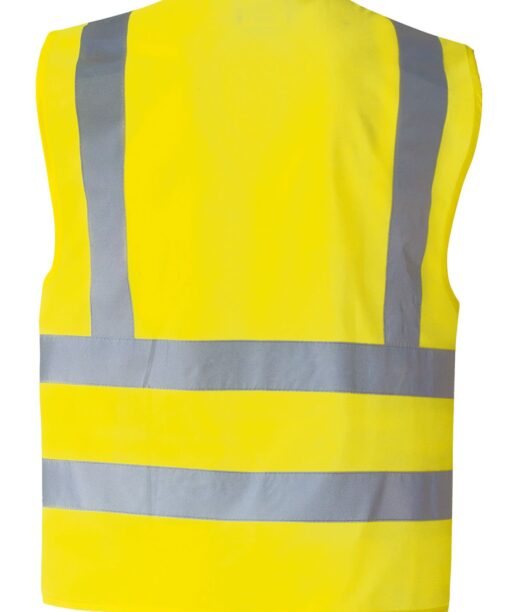 Vier-Streifen-Warnweste mit Klettverschluss 15 4 Streifen Westen in vielen Farben mit eigenem Text oder Grafik PIXI 268238 30008 2 1