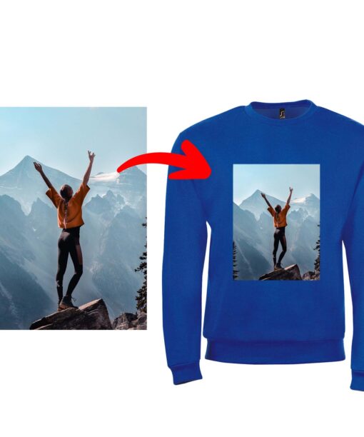 Pullover selbst gestalten mit eigenem Foto Logo oder Text weiches Mischgewebe vollfarbig bedruckt PIXI 271125 18077 1